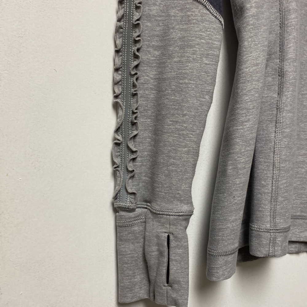 Lululemon Pullover, Ruffled Reflective Sleeves - image 2